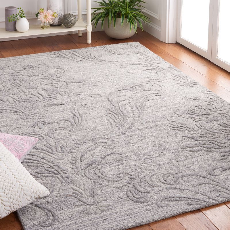 Jardin JAR732 Hand Tufted Area Rug - Grey - 6'x6' - Safavieh