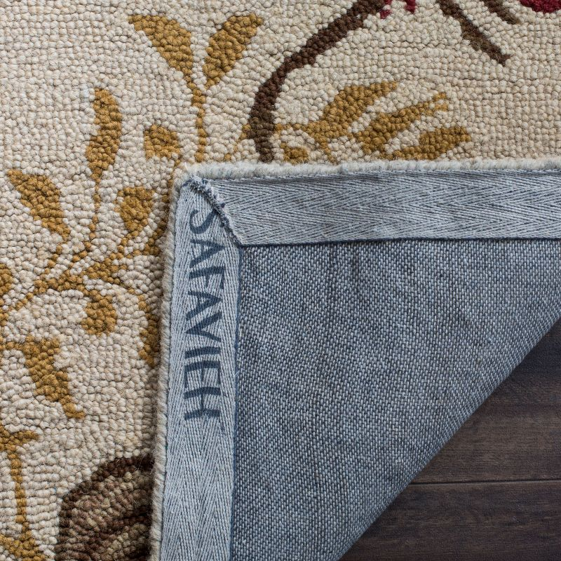Blossom BLM916 Hand Hooked Indoor Area Rug - Beige/Multi - 5'x8' - Safavieh
