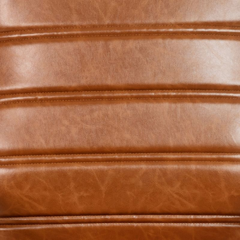Emma and Oliver High Back Brown LeatherSoft Executive Swivel Office Chair with Black Frame/Arms