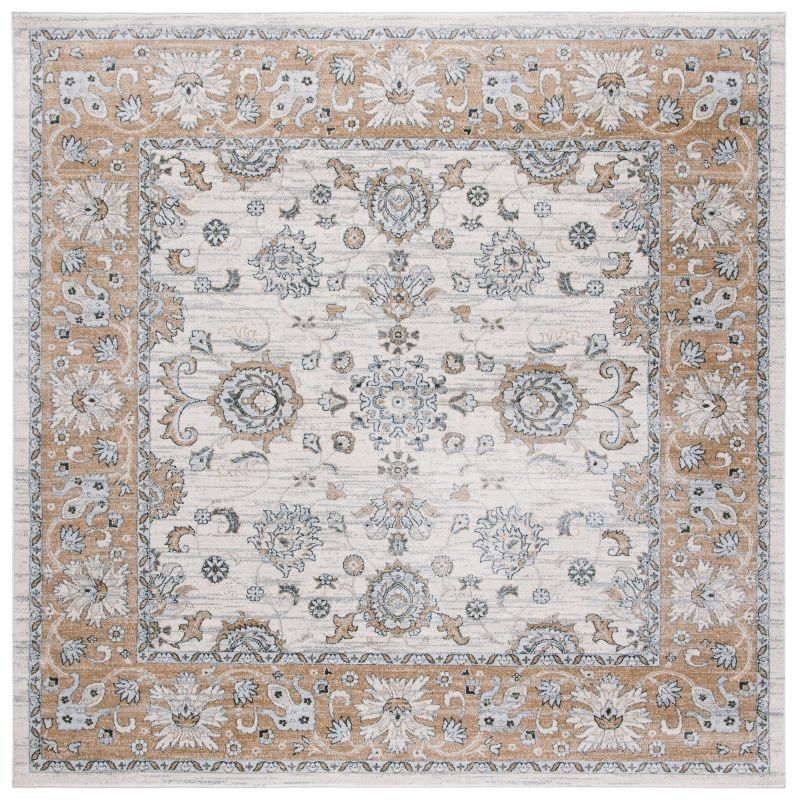 Isabella ISA940 Power Loomed Area Rug - Cream/Beige - 6'7"x6'7" - Safavieh