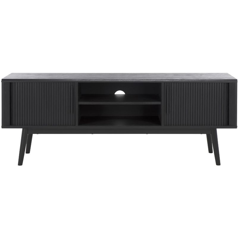 Aphra 2 Door 2 Shelf Media Stand - MED9624 - Black - Safavieh