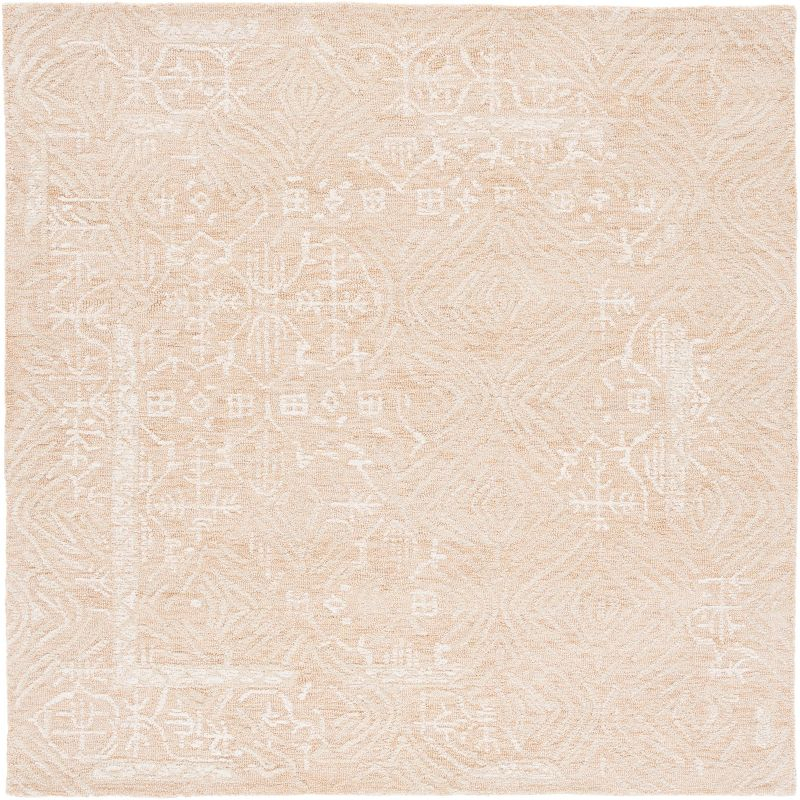 Metro MET905 Hand Tufted Area Rug - Gold/Ivory - 6'x6' - Safavieh.