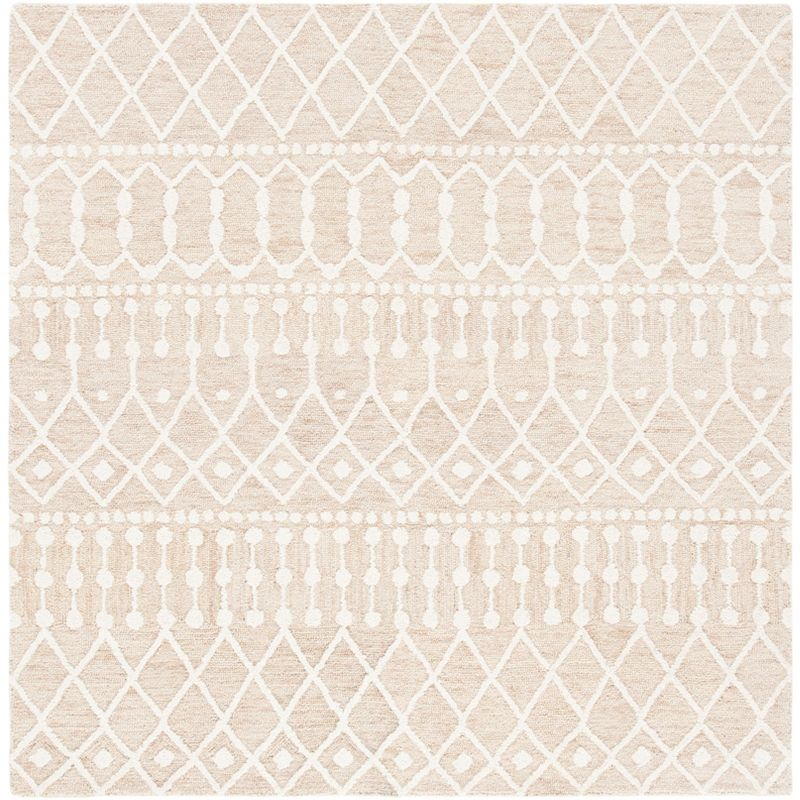 Blossom BLM115 Hand Tufted Area Rug - Beige/Ivory - 8'x8' - Safavieh.