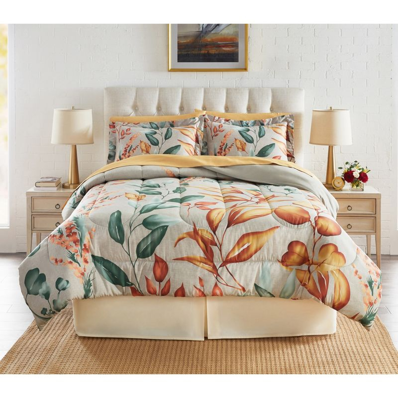 BrylaneHome BH Studio Reversible Comforter - Queen, Taupe Ivory
