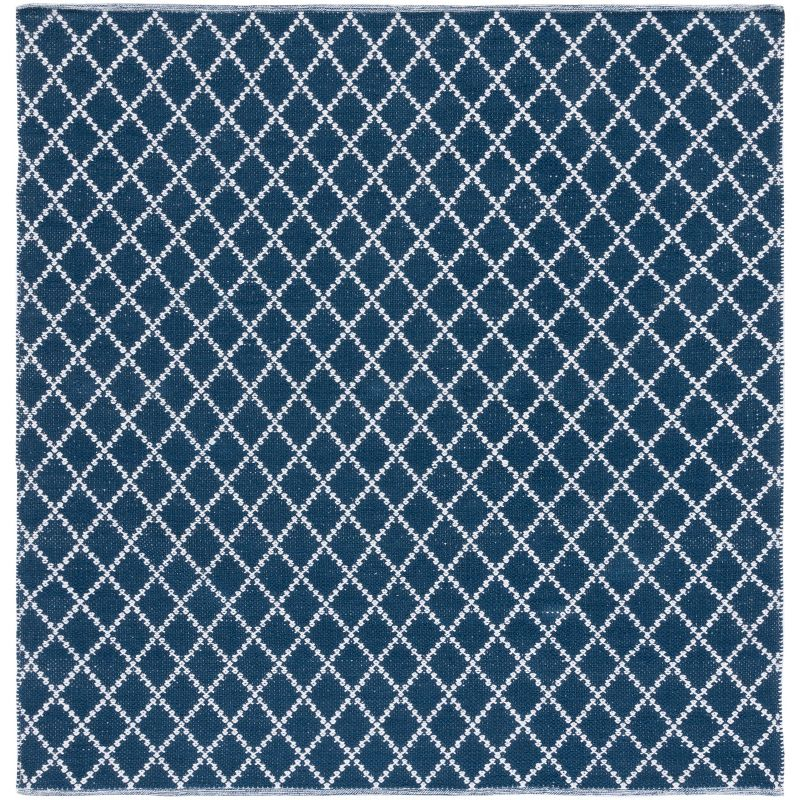 Montauk MTK706 Hand Woven, Flat Weave Indoor Area Rug - Navy/Ivory - 6'x6' - Safavieh