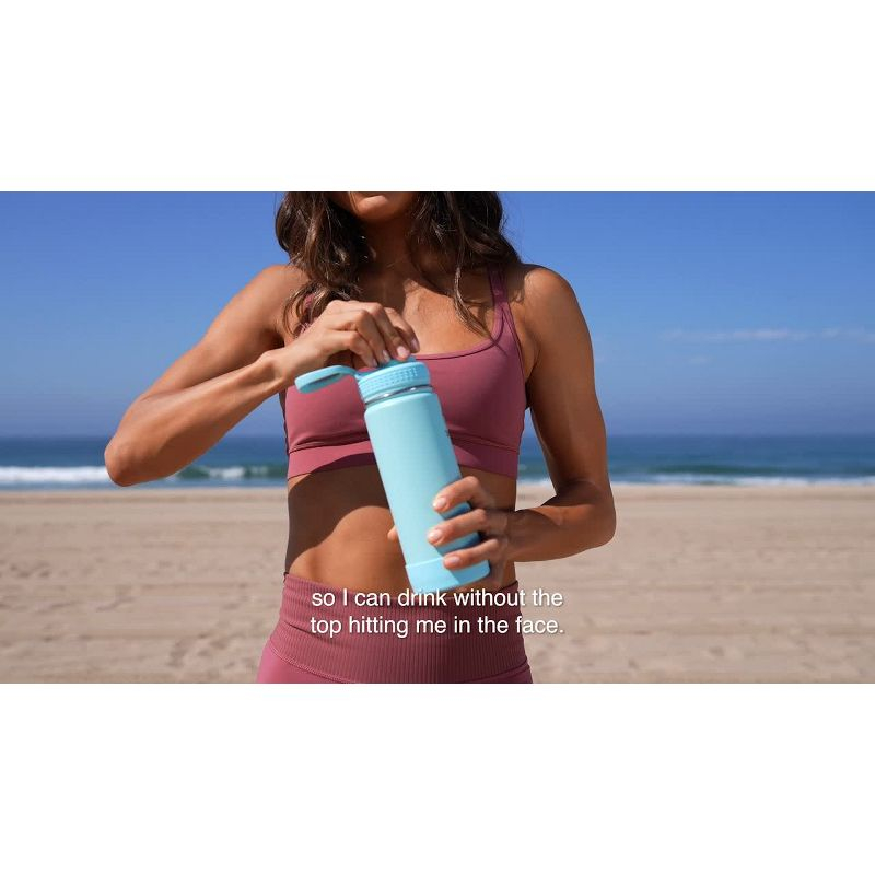 Takeya 32oz Actives Insulated Stainless Steel Water Bottle with Spout Lid - White