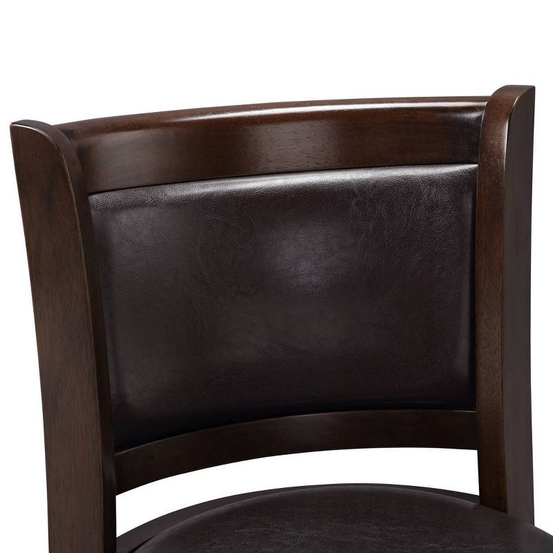 29" Augusta Swivel Barstool Brown - Boraam Industries: Contoured Back, Rubberwood Legs, 300 lbs Capacity