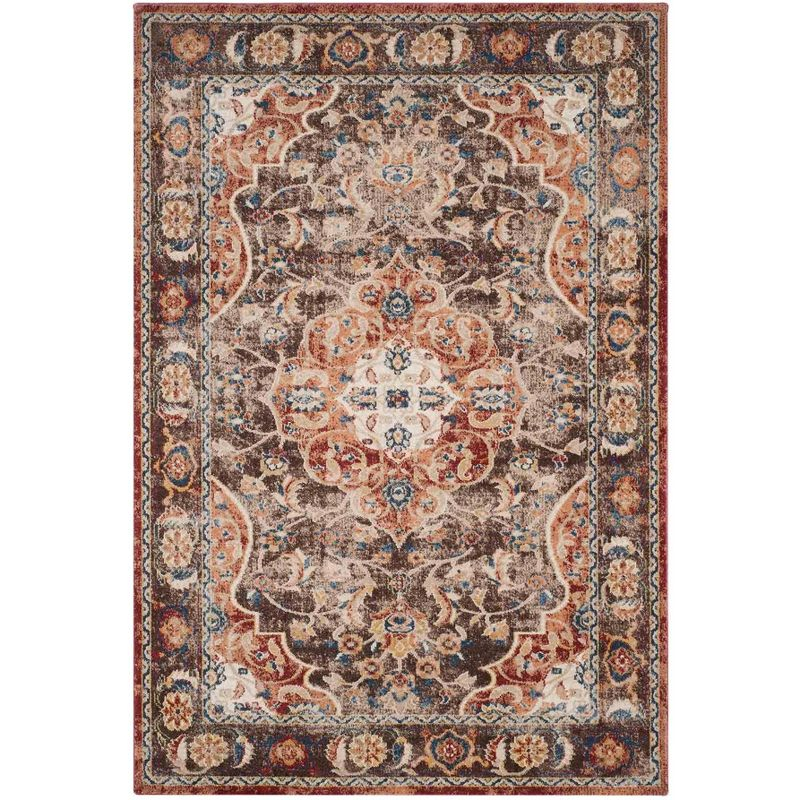 Bijar BIJ648 Power Loomed Area Rug Brown / Rust 4' X 6' - Safavieh.
