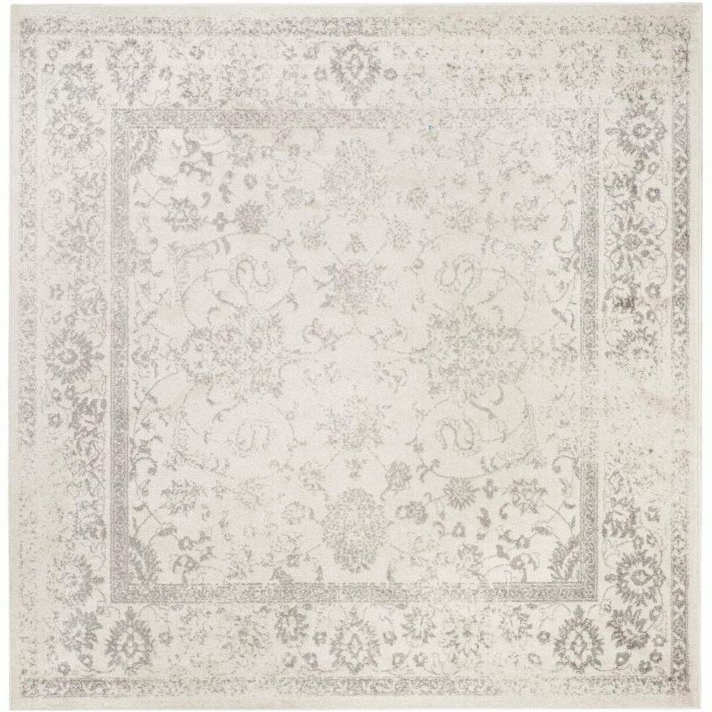 Adirondack ADR109 Machine Made Indoor Area Rug - Ivory/Silver - 12'x12' - Safavieh