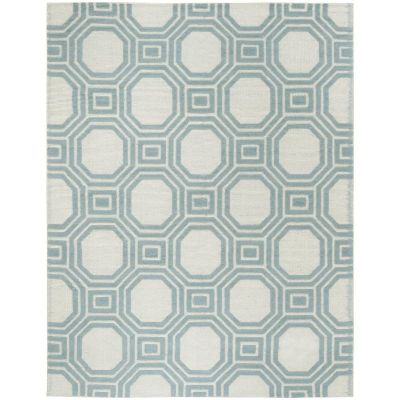 Martha Stewart Puzzle Hand Woven Wool Geometric Rug