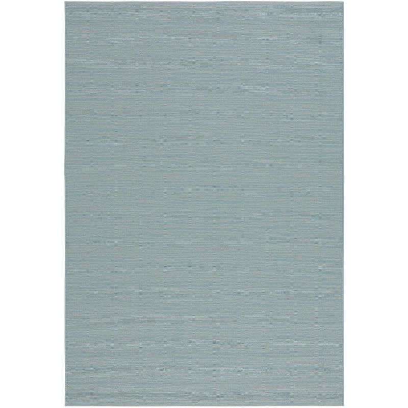 Courtyard CY6576 Power Loomed Indoor/Outdoor Area Rug - Aqua/Cream - 6'7"x9'6" - Safavieh.