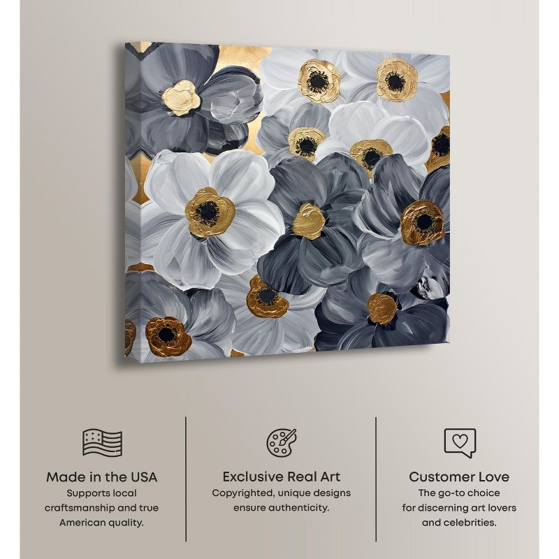 Art Remedy Fields and Fields Floral Fine Wall Art, 12" x 12", Gallery Wrapped