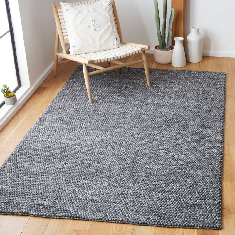 Natura NAT620 Hand Woven Area Rug - Dark Grey - 4'x6' - Safavieh.