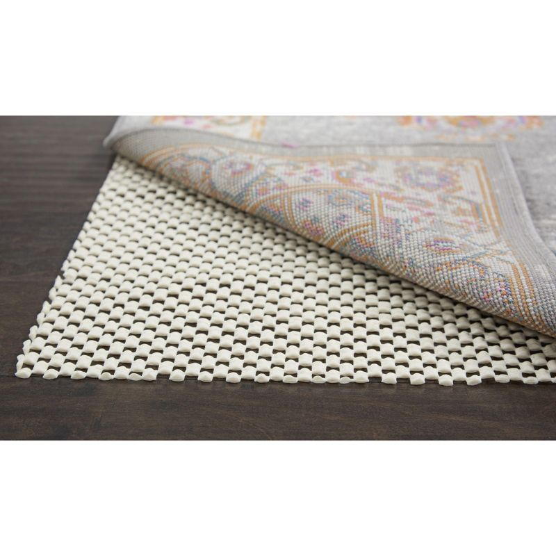 Grid-Loc Ivory 7'6" X 9'8" Non-Slip Rug Pag