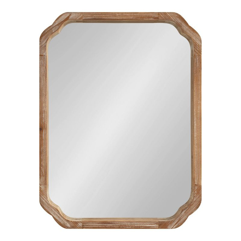 Kate & Laurel All Things Decor 18"x24" Marston Farmhouse Wall Mirror: Solid Wood, No Assembly Required