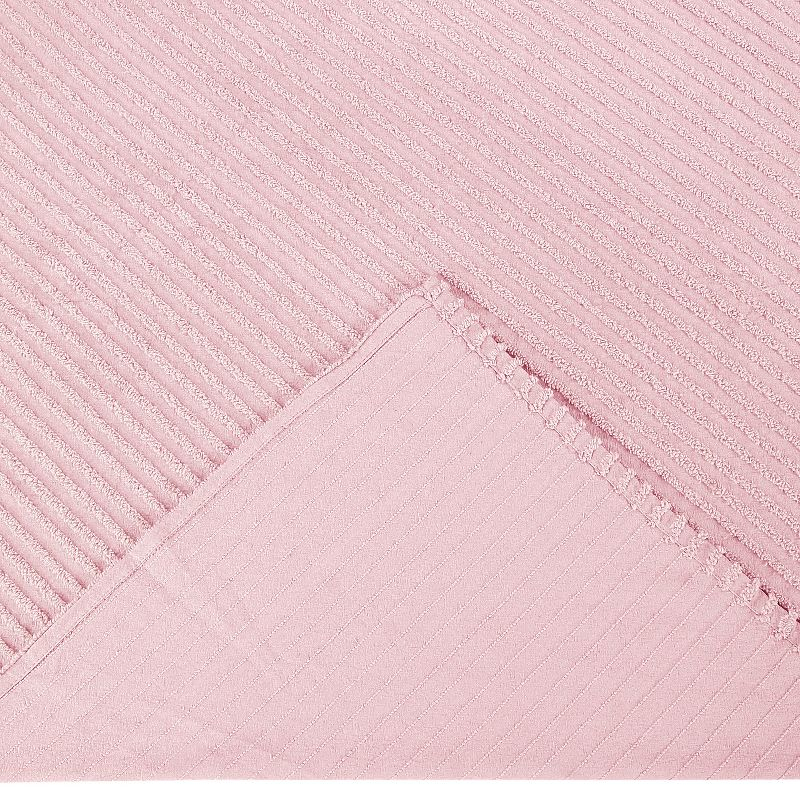 Twin Jullian Collection 100% Cotton Tufted Unique Luxurious Bold Stripes Design Bedspread Pink - Better Trends