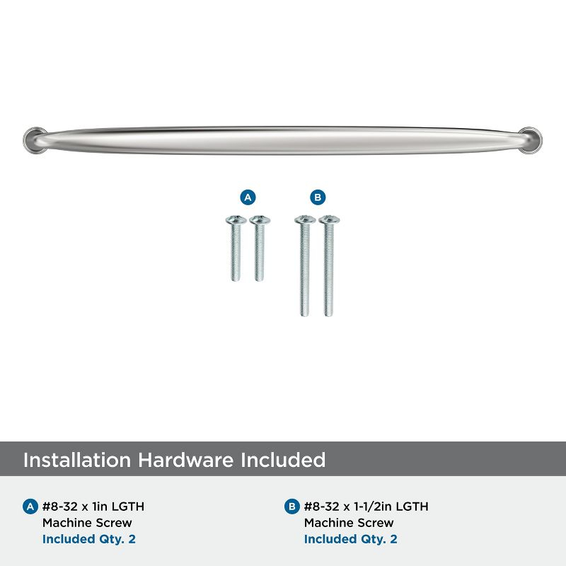 Amerock Kane 12-5/8 inch (320mm) Center-to-Center Polished Chrome Cabinet Pull