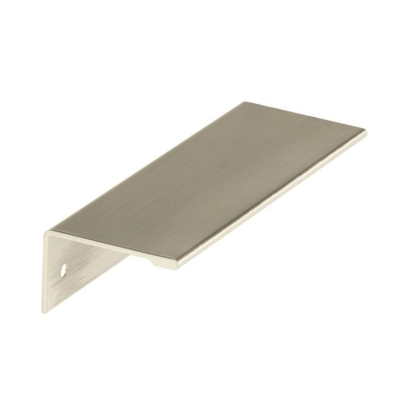 Amerock Edge Pulls 3-3/4 inch (96mm) Center-to-Center Satin Nickel Cabinet Edge Pull, 25 Pack