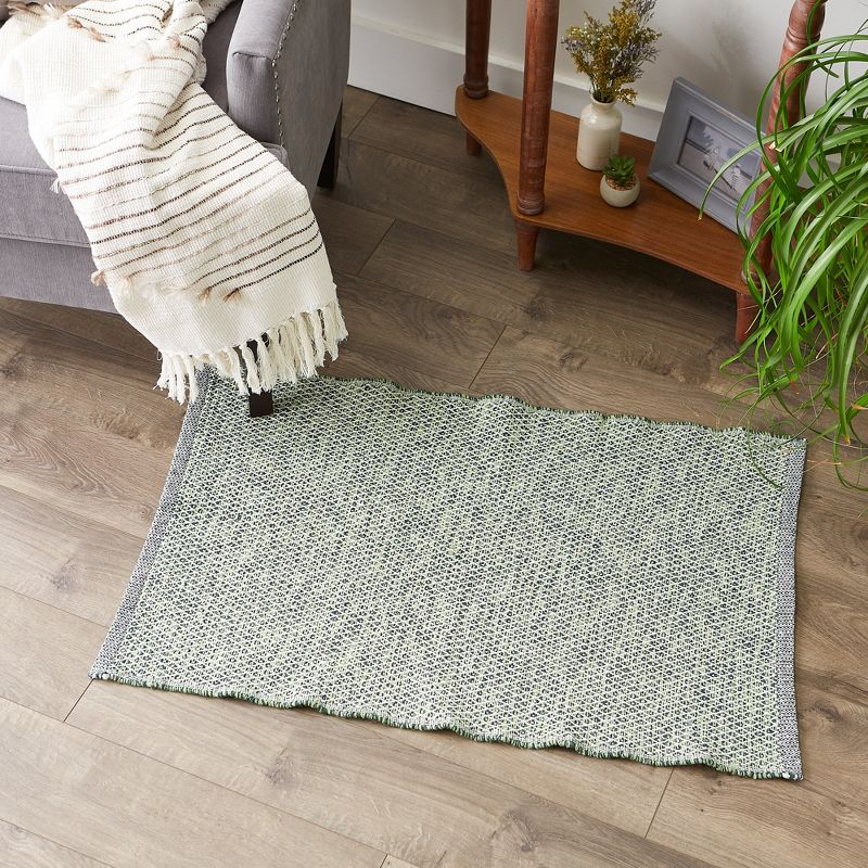 Design Imports Miniature Diamonds - Hunter Green - 2 X 3 Ft