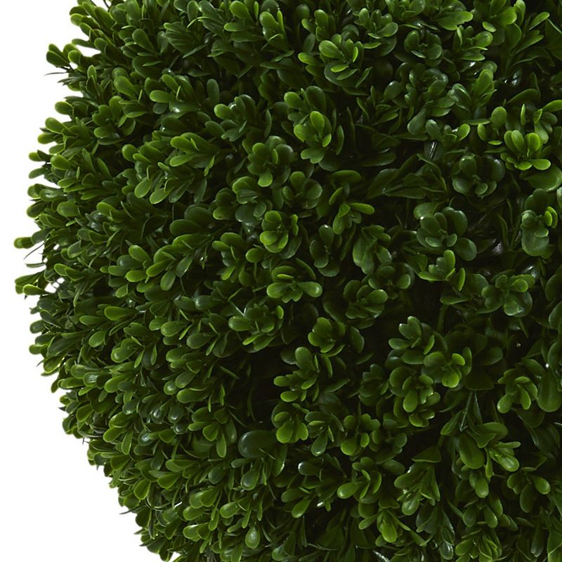 3.5ft Boxwood Double Ball Artificial Topiary Tree - Nearly Natural: UV-Resistant, Indoor/Outdoor Decor