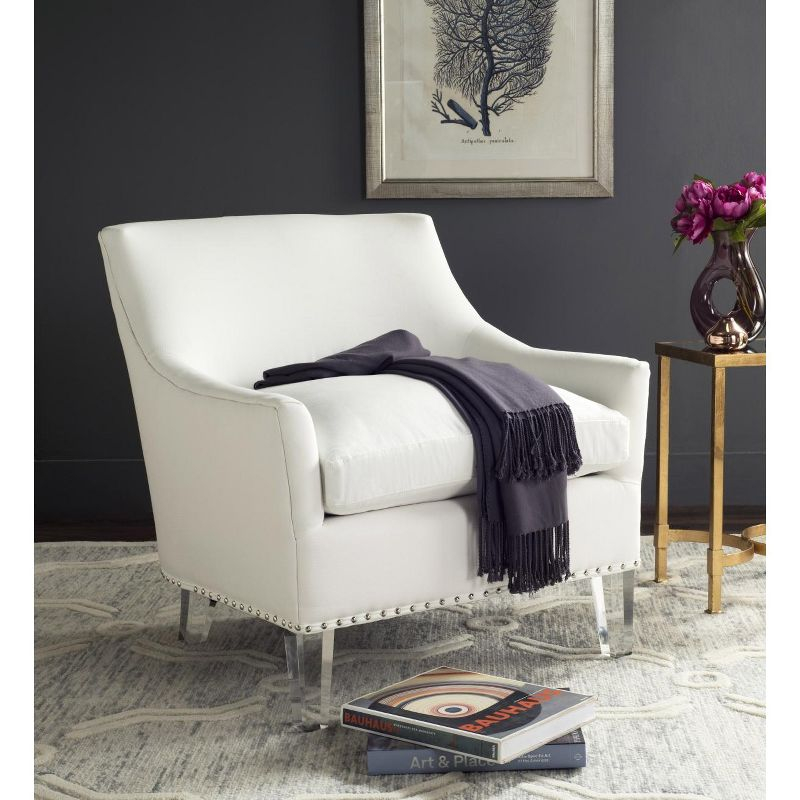 Burbank Acrylic Club Chair - MCR4214 - White/Clear - Safavieh