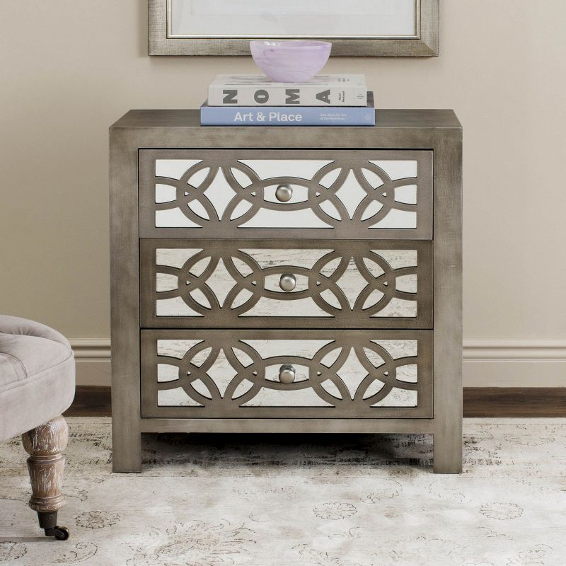 Tasha 3 Drawer Chest - AMH1505 - Grey - Safavieh Couture