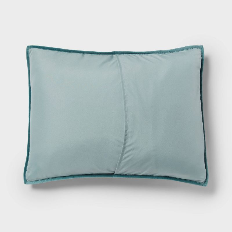 Velvet Kids' Sham Pillow Twilight Green - Pillowfort™: Standard Size, Machine Washable, OEKO-TEX Certified