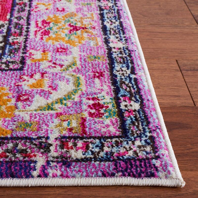 Monaco MNC243 Power Loomed Indoor Area Rug - Violet/Fuchsia - 5'x5' - Safavieh