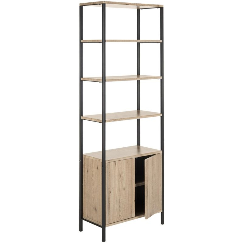 Natasha Etagere - FOX4273 - Oak/Black - Safavieh Couture