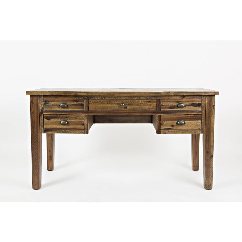 Jofran,Artisan's Craft Rustic Farmhouse Distressed Acacia 5-Drawer Desk