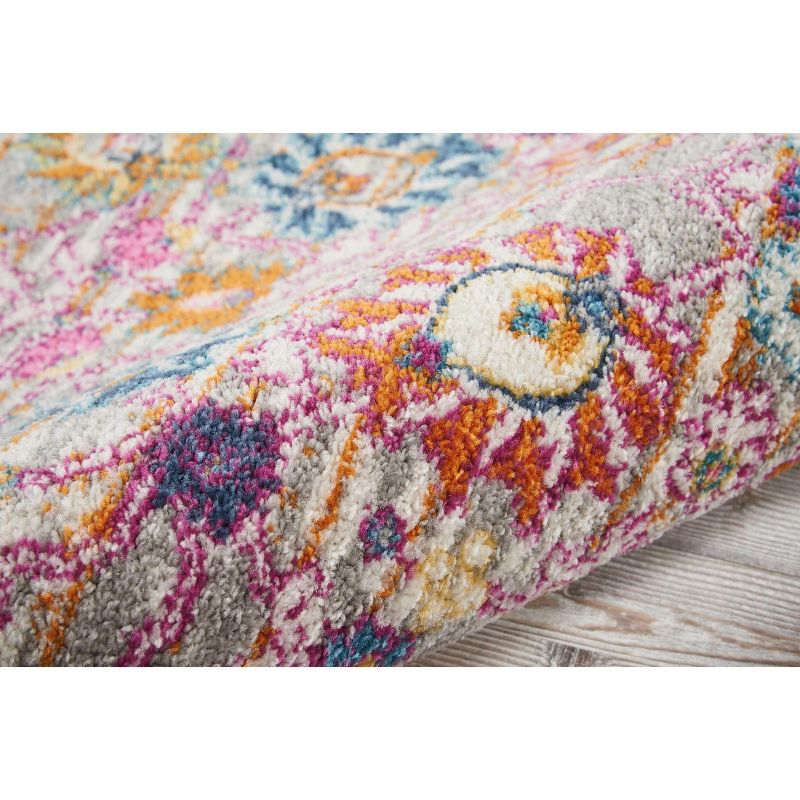 Nourison Passion Bohemian Indoor Rug Silver 2'2" x 7'6"