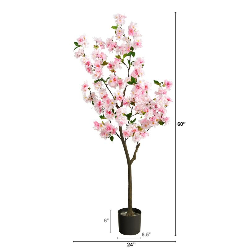 Nearly Natural 5-ft Cherry Blossom Artificial Tree