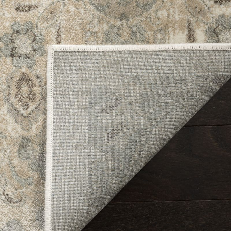 Persian Garden PEG614 Machine Made Indoor Area Rug - Cream/Silver - 6'7"x9'6" - Safavieh