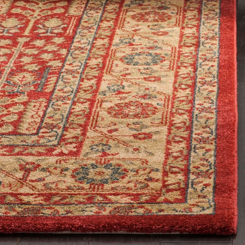Mahal MAH697 Power Loomed Indoor Area Rug - Red/Natural - 4'x5'7" - Safavieh.