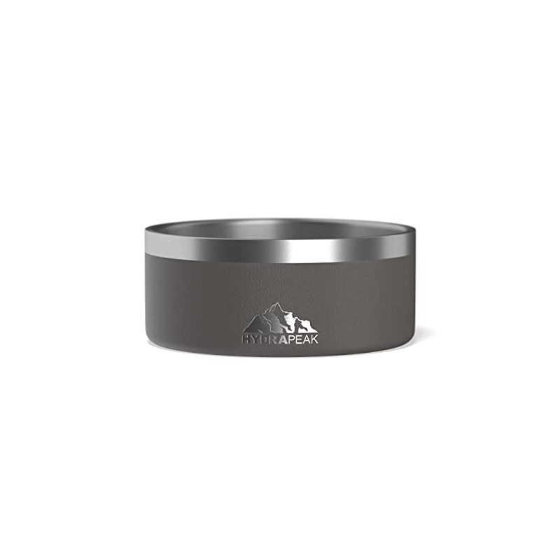 Hydrapeak Non Slip Stainless Steel Dog Bowl 8 Cup Graphite