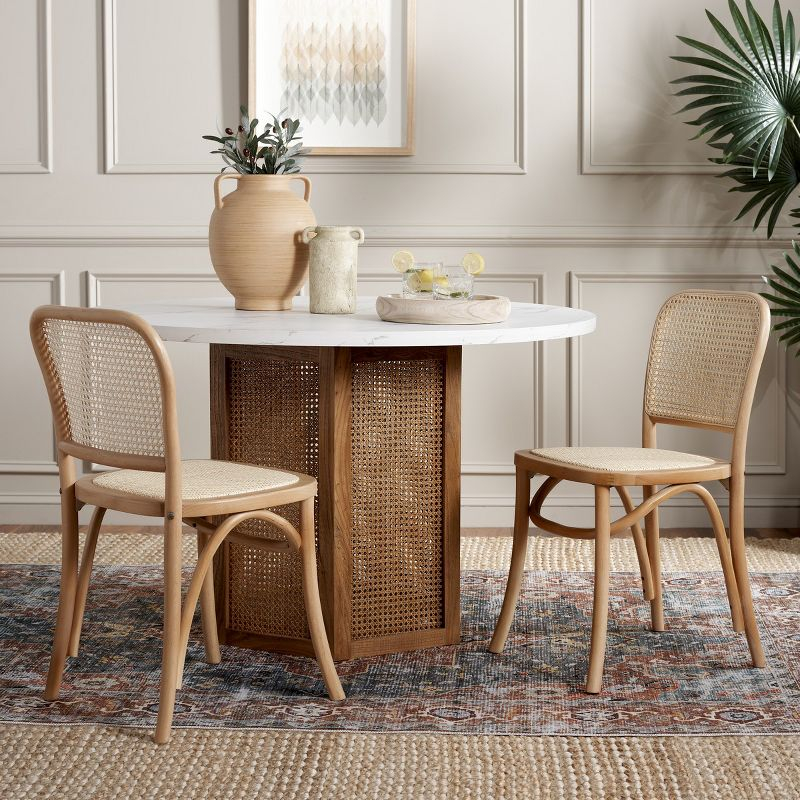 Keiko Cane Dining Side Chair (Set Of 2) - Natural - Safavieh