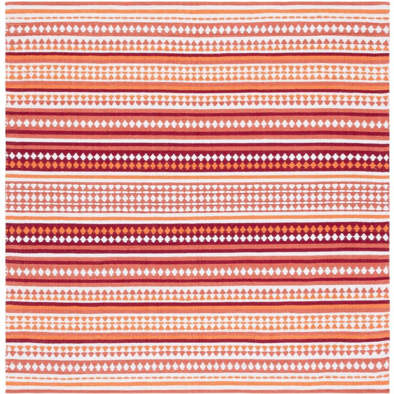 Montauk MTK451 Hand Woven Area Rug - Orange/Ivory - 6'x6' - Safavieh.