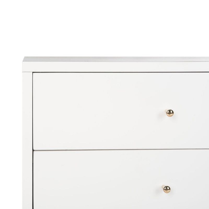 Lyla Retro Nightstand - White/Gold - Safavieh.