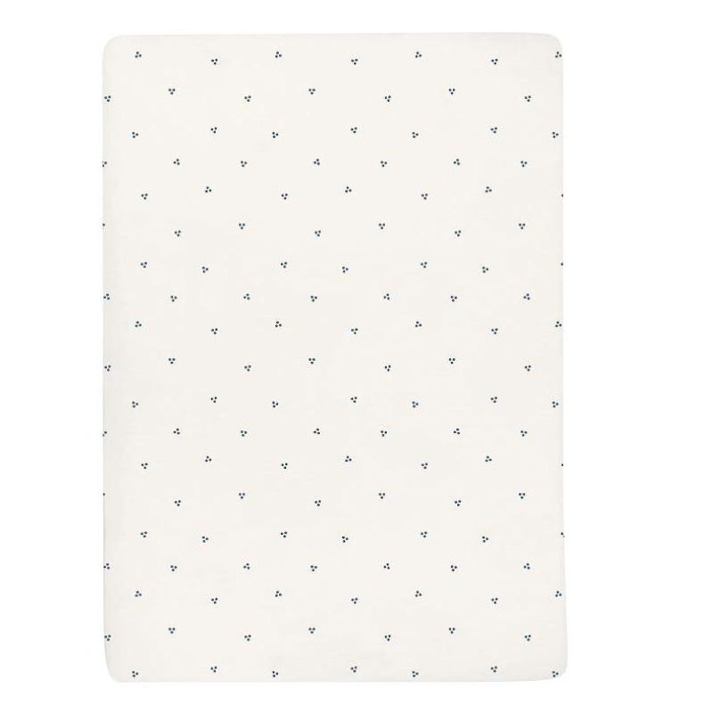 Ely's & Co. Waterproof Crib Sheets -Berry and Cluster Dot Blue 2 Pack
