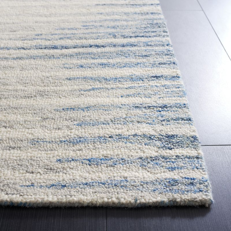 Abstract ABT926 Handmade Indoor Runner - Ivory/Dark Blue - 2'-3"x8' - Safavieh