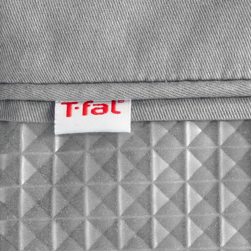 T-fal 4-Pack Waffle Oven Mitt & Pot Holder Set, Grey