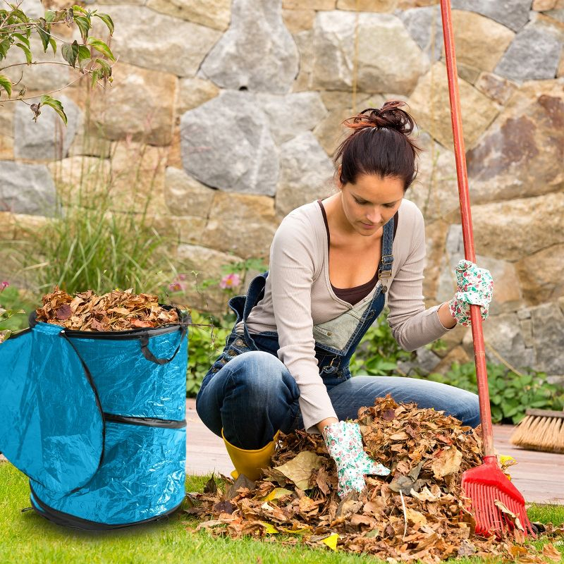 wakeman Wakeman Collapsible Pop Up Trash Can with Zippered Lid - Recycle Bin for Camping or Parties