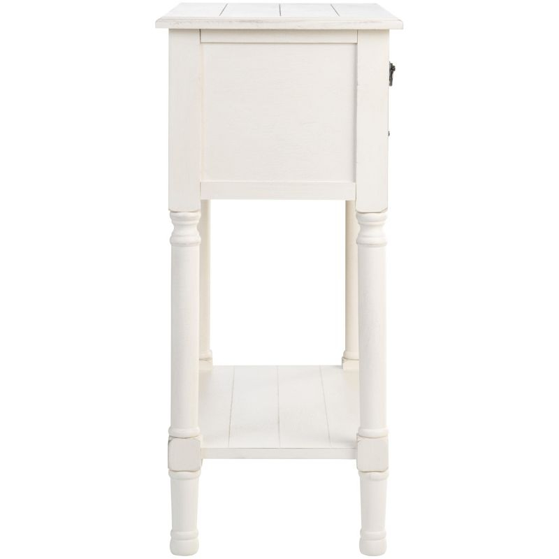 Primrose 3 Drawer Console Table - Distrssed White - Safavieh