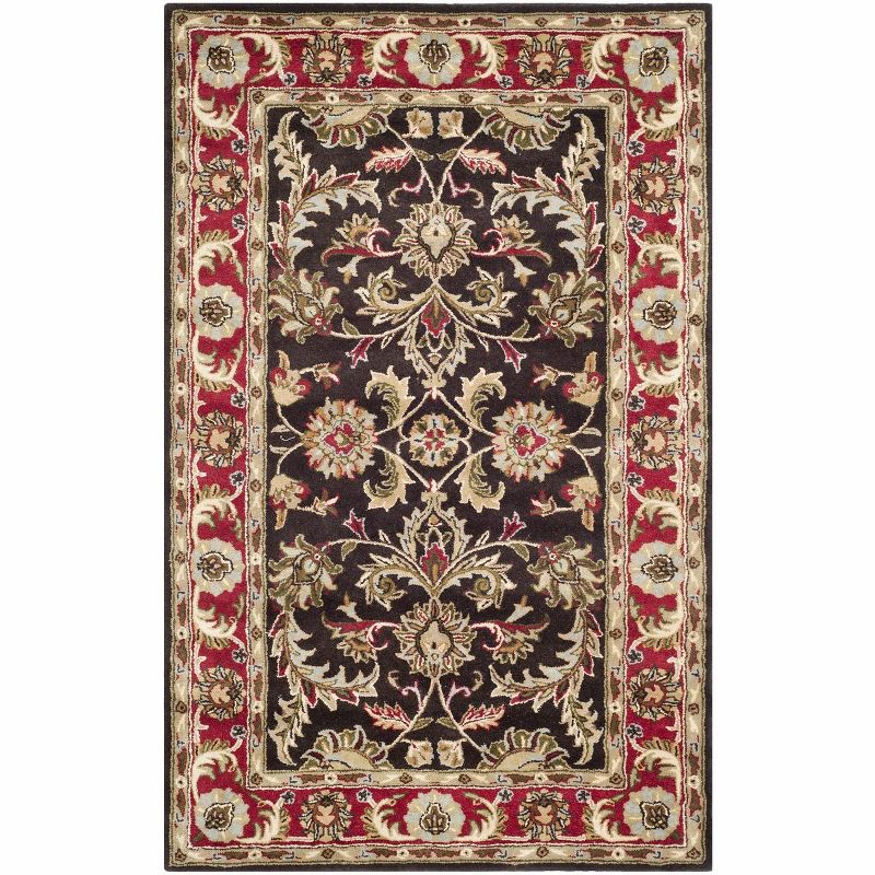 Heritage HG951 Hand Tufted Area Rug - Chocolate/Red - 6'x9' - Safavieh.