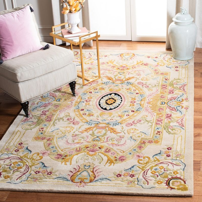 Savonnerie SAV202 Hand Tufted Area Rug - Sage/Beige - 6'x9' - Safavieh.
