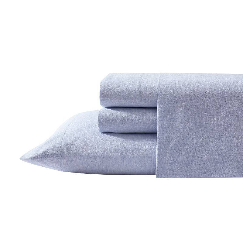 True Comfort by 1888 Mills Easy Eco 4pc Sheet Set – Full - Blue Melange