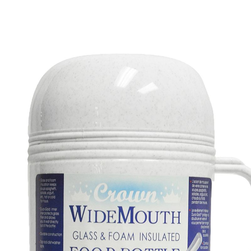 Brentwood 0.5L Wide Mouth Glass Vacuum/Foam Insulated Food Thermos