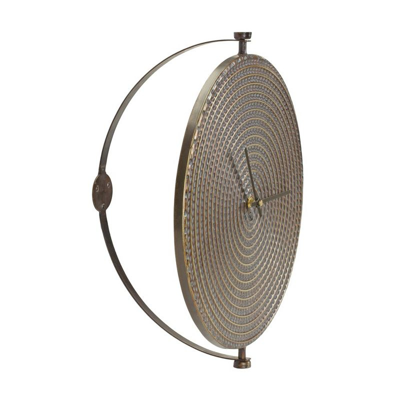 Melrose Suspended Bronze Metal Wall Clock