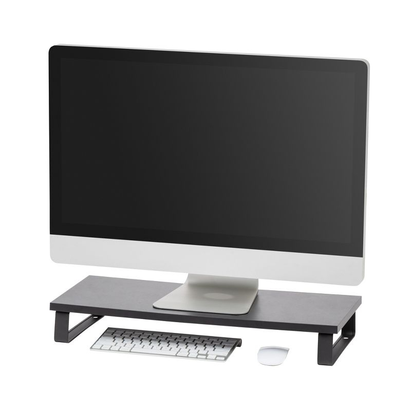 IRIS USA 1 Tier Computer Monitor Stand for Desk, Black