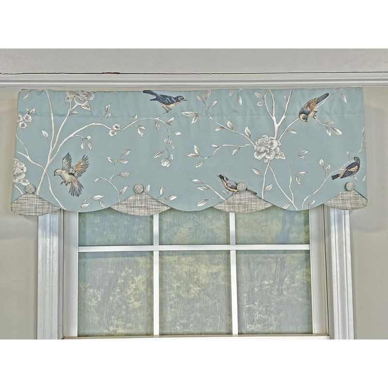 RLF Home Cotton Scalloped 50'' W Window Valance